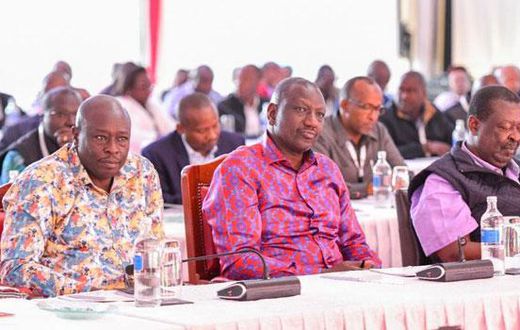 File image of Deputy President Rigathi Gachagua, President William Ruto and Prime Cabinet Secretary Musalia Mudavadi
