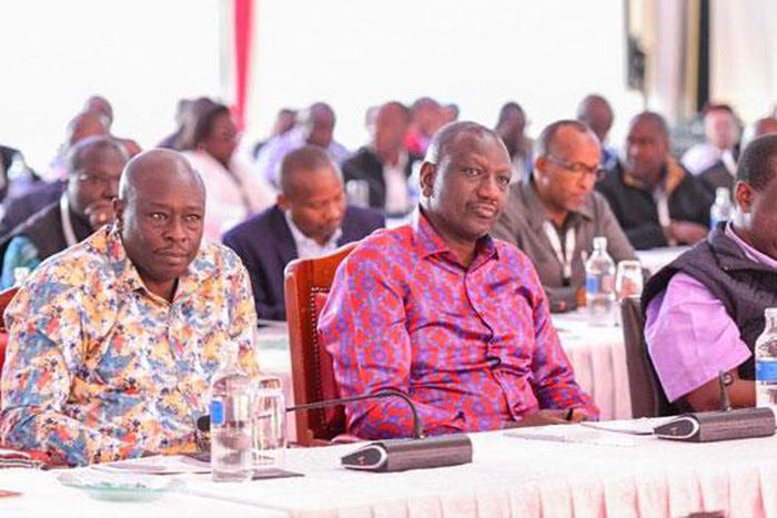 File image of Deputy President Rigathi Gachagua, President William Ruto and Prime Cabinet Secretary Musalia Mudavadi