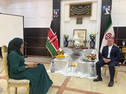 Fathiya Mohamed Nur during a past interview with Iranian Ambassador to Kenya Ali Gholampour