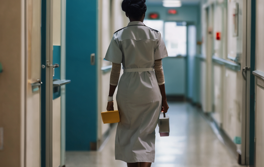 A nurse inside a hospital