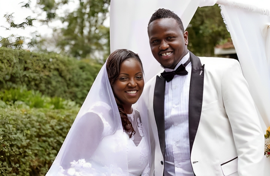 Jasmine Mungai and her husband DJ Gee Gee during their wedding