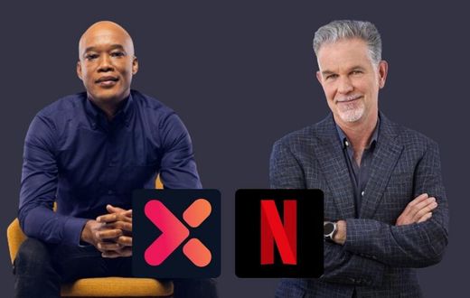 MultiChoice Group CEO Calvo Mawela and Netflix Co-founder & majority shareholder Reed Hastings