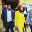 Jacque Maribe and Dennis Itumbi at Milimani High Court in February 2024
