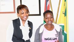 Nominated senator Karen Nyamu & Rapper Ngesh