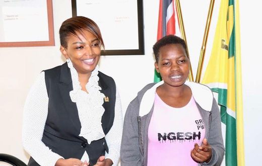 Nominated senator Karen Nyamu & Rapper Ngesh