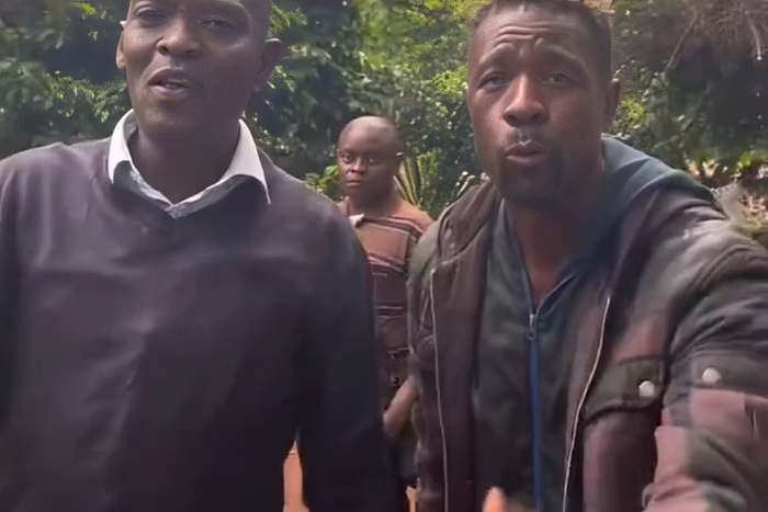 A screengrab image of the controversial video in which two men appeared to justify and promote femicide