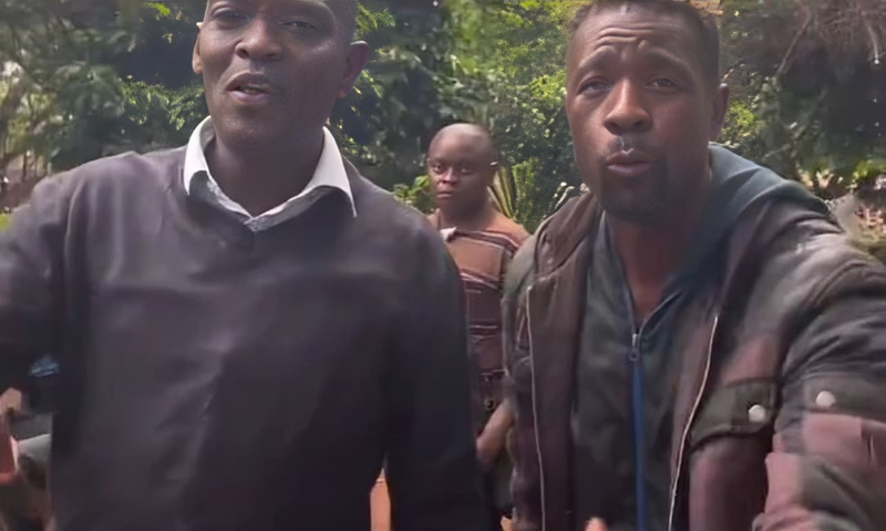A screengrab image of the controversial video in which two men appeared to justify and promote femicide