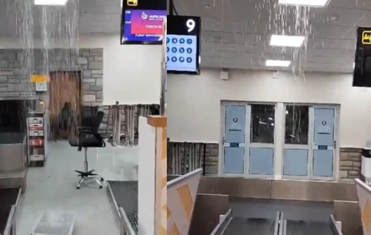 Leaking roof at Terminal 1C at JKIA