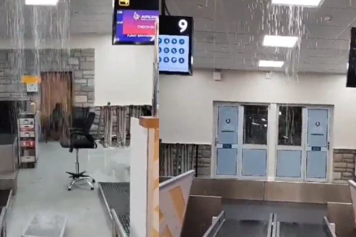 Leaking roof at Terminal 1C at JKIA