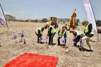 US Ambassador Meg Whitman with UK High Commissioner Jane Marriot during the groundbreaking of a new data centre in Nairobi