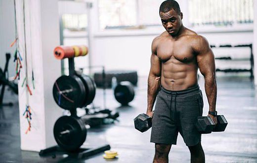 A man exercising