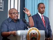 Housing PS Charles Hinga speaking during a media briefing at State House, Nairobi on May 24, 2023