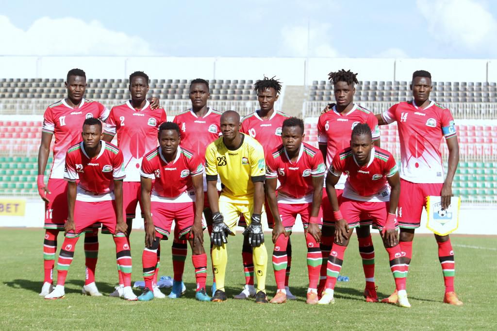 Harambee Stars players during a photo session on November 15, 2021.