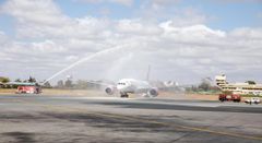 Water cannon salute