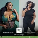 Elani's Maureen Kunga showcases her 17kg weight loss.