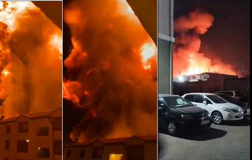 Explosions were reported a few minutes after midnight on Thursday today at a gas plant near Skyline Estate in Embakasi, Nairobi .