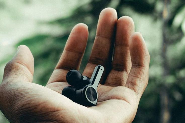Wireless earphones in a person's hand [Image: Swamy K]