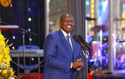 President William Ruto speaking at Deliverance Church International, Nairobi.
