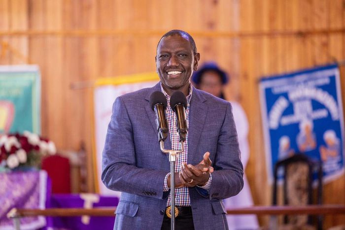 President William Ruto during a church service at ACK St. Pauls — Kiriita, Kimende in Lari, Kiambu County on Sunday, December 10, 2023