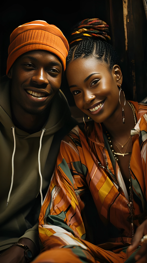 AI-generated image of an African couple