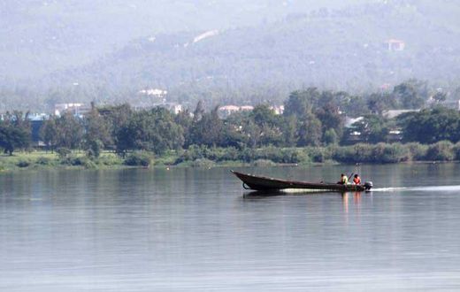 File image of a boat in Lake Victoria