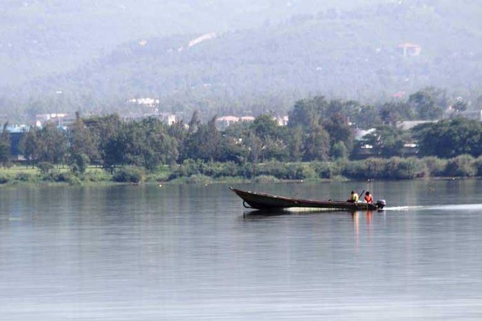 File image of a boat in Lake Victoria