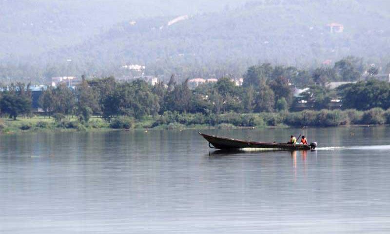 File image of a boat in Lake Victoria