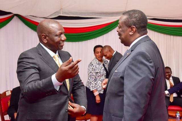 File image of President William Ruto with Prime CS Musalia Mudavadi