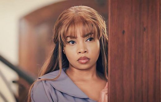 Actor Brenda Wairimu playing a role on Maisha Magic's 'Zari' series