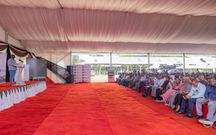 Deputy President Rigathi Gachagua and CS Kithure Kindiki at the Coast Region Conference on Illicit Alcohol and Narcotic Drugs Abuse held on February 26, 2024