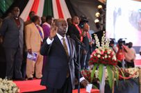 DP Rigathi Gachagua during the burial of freedom fighter Mukami Kimathi
