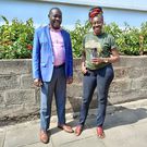 Milele FM presenters Francis Luchivya and Jacquey 'Wilbroda' Nyaminde