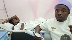 Presenter Karango wa Muraya with Miracle Baby in hospital