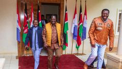 Azimio la Umoja leaders during a meeting on April 18, 2023