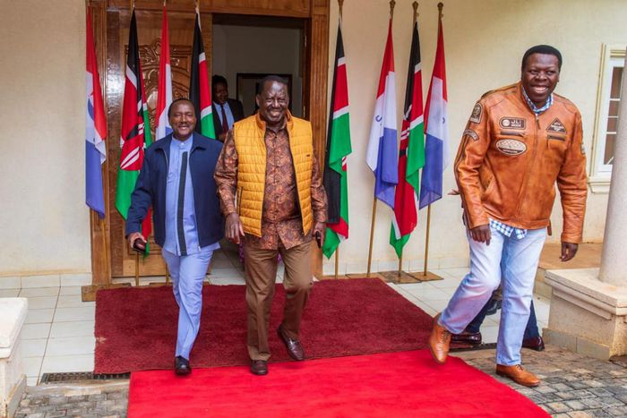 Azimio la Umoja leaders during a meeting on April 18, 2023