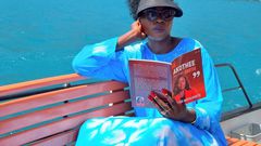 Akothee enjoying time along during a past vacation