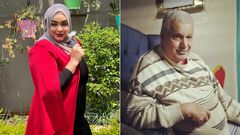 A collage of Zainab Ismail and her late father