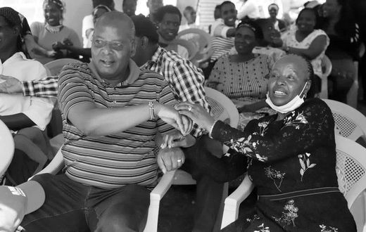 Amos Kimunya and his wife late Lucy Kimunya