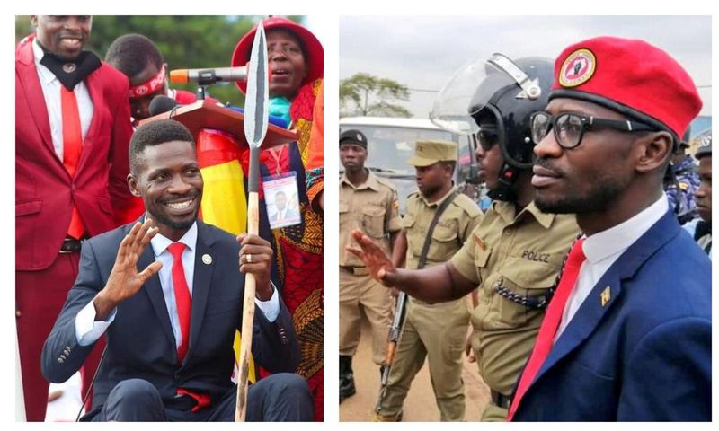 Bobi Wine campaigned in Mbarara in 2020 amid tight security