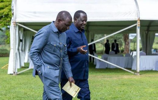 President William Ruto with Raila Odinga