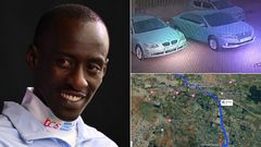 A collage of Kelvin Kiptum and locations he visited before his accident
