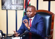 Interior CS Kithure Kindiki during a meeting at Harambee House on June 5, 2023
