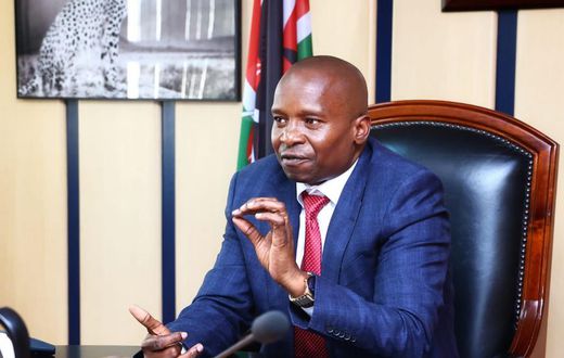 Interior CS Kithure Kindiki during a meeting at Harambee House on June 5, 2023