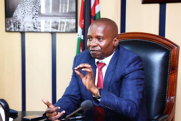 Interior CS Kithure Kindiki during a meeting at Harambee House on June 5, 2023