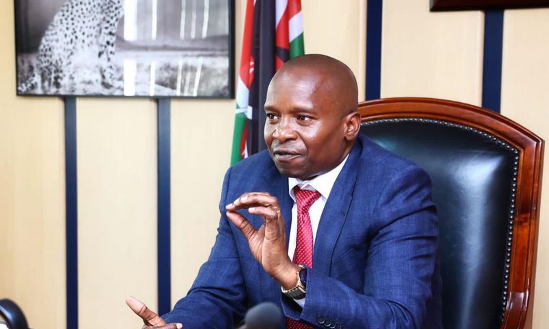 Interior CS Kithure Kindiki during a meeting at Harambee House on June 5, 2023