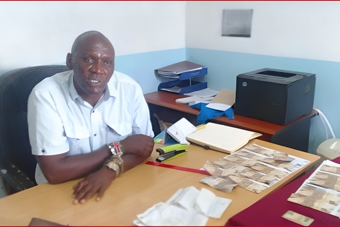 Nyandarua Sub-County Joseph Kamau Gathenge who was arrested while taking Sh 40,000 bribe from bar owners.