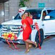 Justina Syokau with her new car