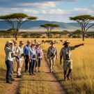 An AI-generated image of a tour guide leading visitors