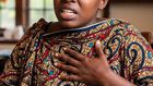 A person experiencing a heartburn