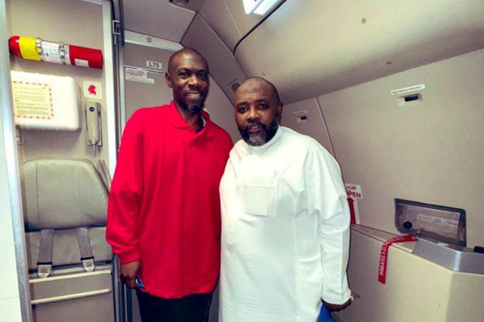 Stephen Munyakho on a plane back to Kenya